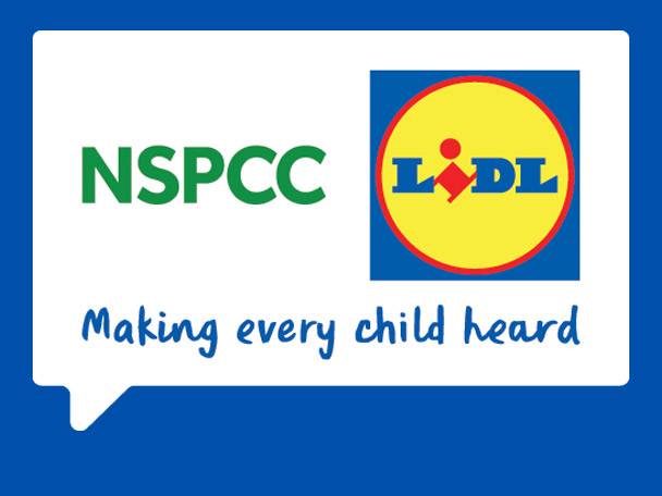 NSPCC and Lidl logos with the text 'Making every child heard'.