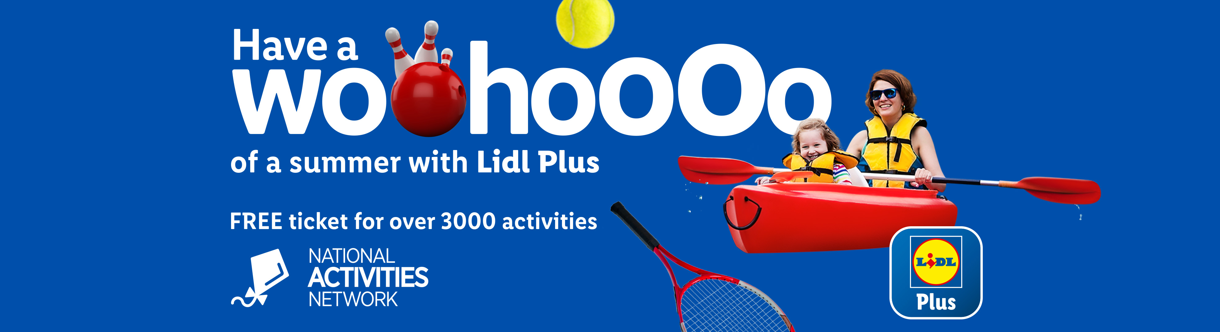 Lidl Plus summer offer: free ticket for over 3000 National Activities Network activities.